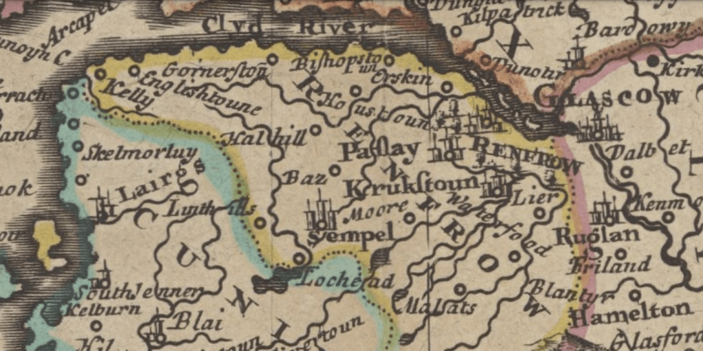 Holmes Genealogy Research in Renfrewshire including, Kilmacom, Geenock, Kilbarchan, Houston, Kilellan