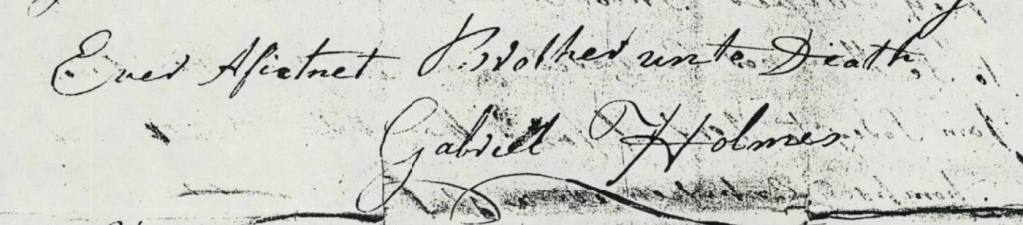 Gabriel Holmes of Ballydonaghy to Nathaniel Holmes of Cape May County, NJ