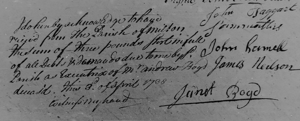 An update on Janet Holmes and her 2 husbands, William Knox and Andrew&nbsp;Boyd