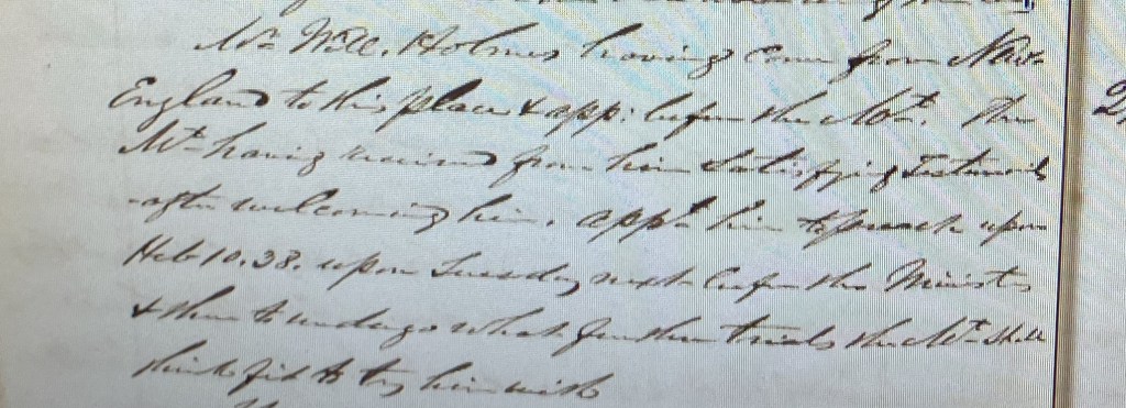 ordination of Rev William Homes of Strabane 1691