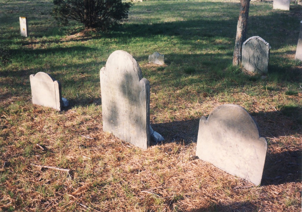 gravestones of John Homes, Rev William Homes and Katherine Craighead Homes, Able Hill Cemetery, Chilmark, Massachusetts