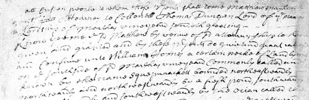 Mayhew to Homes 1690