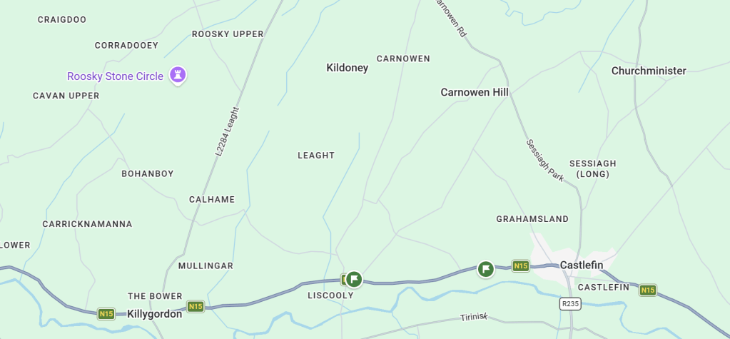Holmes of Holmestown map, County Donegal